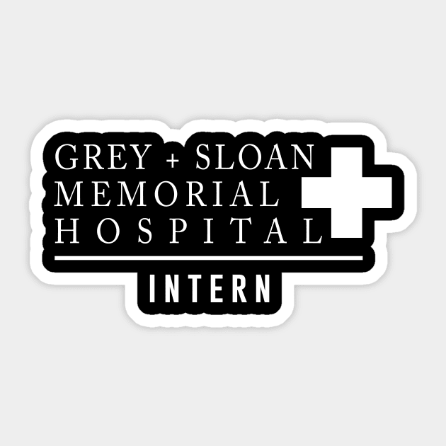 Grey Sloan Memorial Hospital Intern Sticker by sewwani